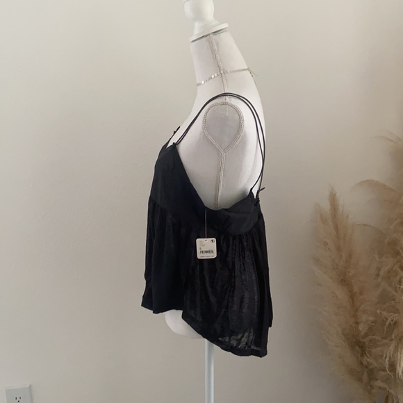 FREE PEOPLE FP MOVEMENT CATCH ME DRIFT TANK TOP IN BLACK SHEER SEXY BEACH small - Picture 14 of 17